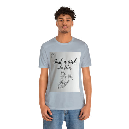 A girl who Loves Horses Tee - Unisex Sporty Fit