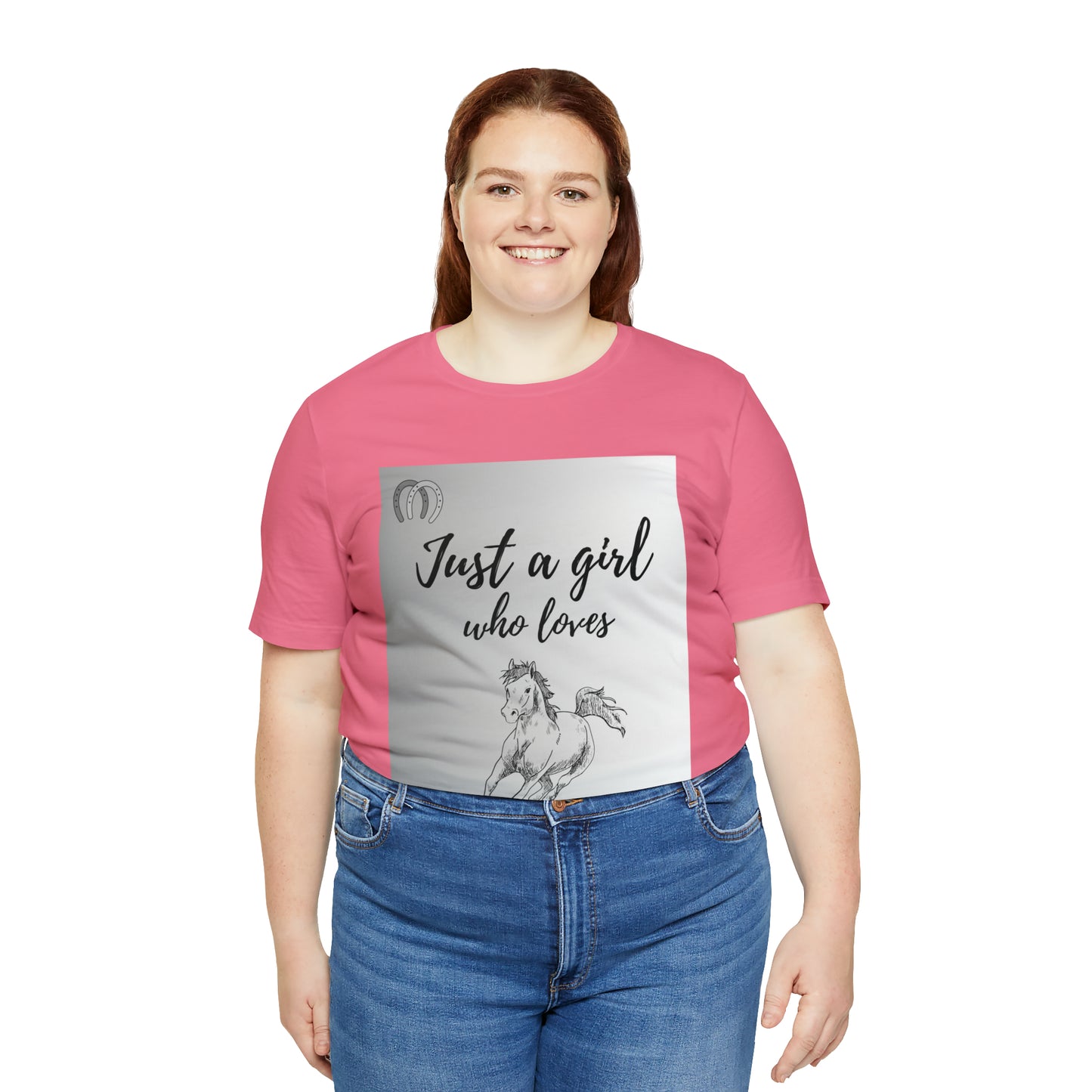 A girl who Loves Horses Tee - Unisex Sporty Fit