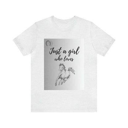 A girl who Loves Horses Tee - Unisex Sporty Fit