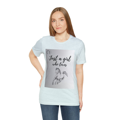 A girl who Loves Horses Tee - Unisex Sporty Fit