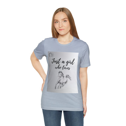 A girl who Loves Horses Tee - Unisex Sporty Fit