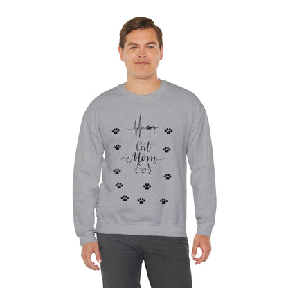 Cat Mom -Unisex Heavy Blend™ Crewneck Sweatshirt - Designs by Tom