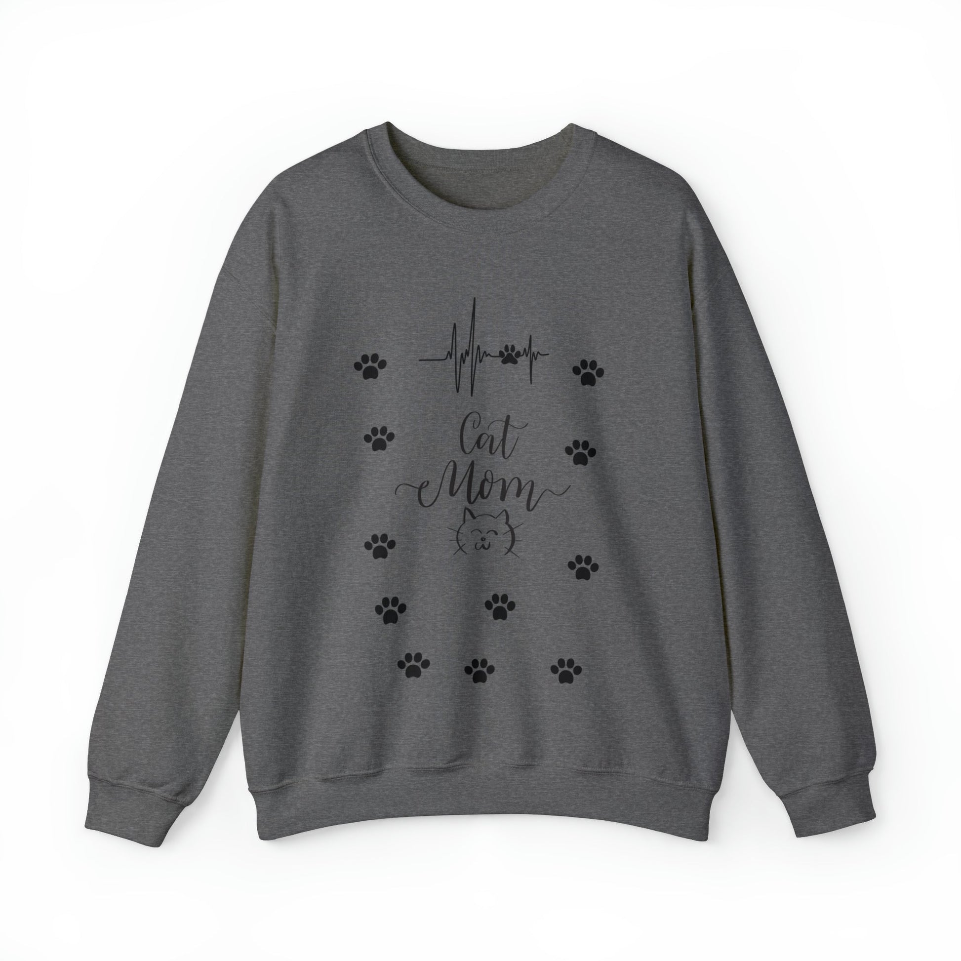 Cat Mom -Unisex Heavy Blend™ Crewneck Sweatshirt - Designs by Tom