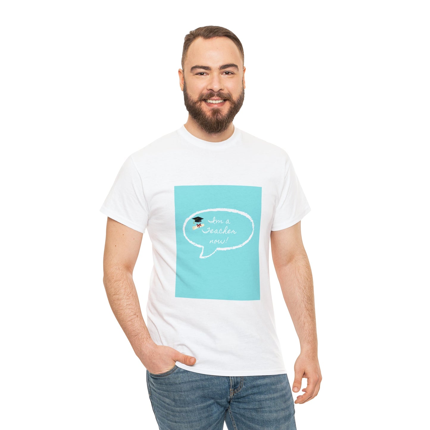 I'm a Teacher Now, Unisex Heavy Cotton Tee - Designs by Tom