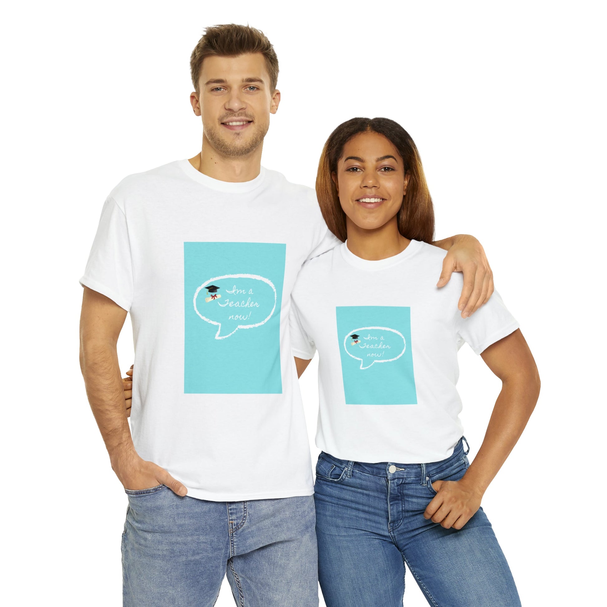 I'm a Teacher Now, Unisex Heavy Cotton Tee - Designs by Tom